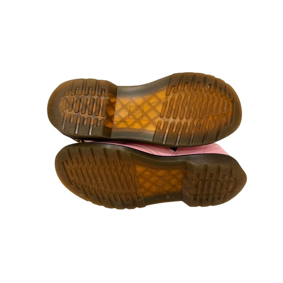 Dr‎ Martens Pink Patent Leather Combat Boots Kids Size 4 US 36 EU Side Zip - Picture 5 of 6